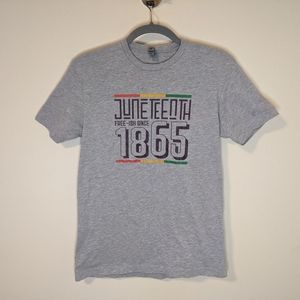 Juneteeth "Free-ish Since 1865" Graphic Tee T-shirt Gray Next Level Apparel